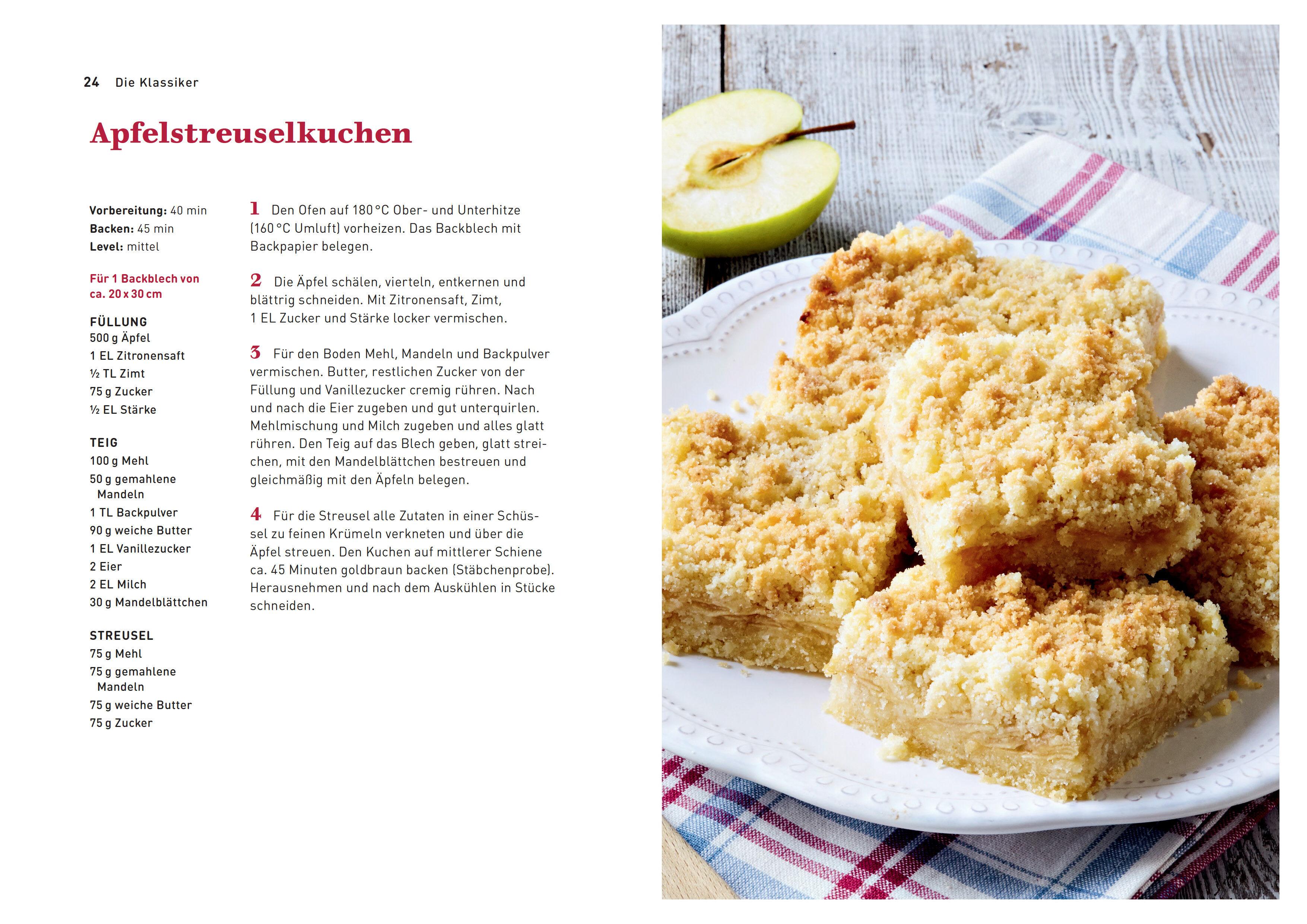 Beispielinhalt (Bild) Kleine Blechkuchen - die besten Backrezepte für kleine Bleche