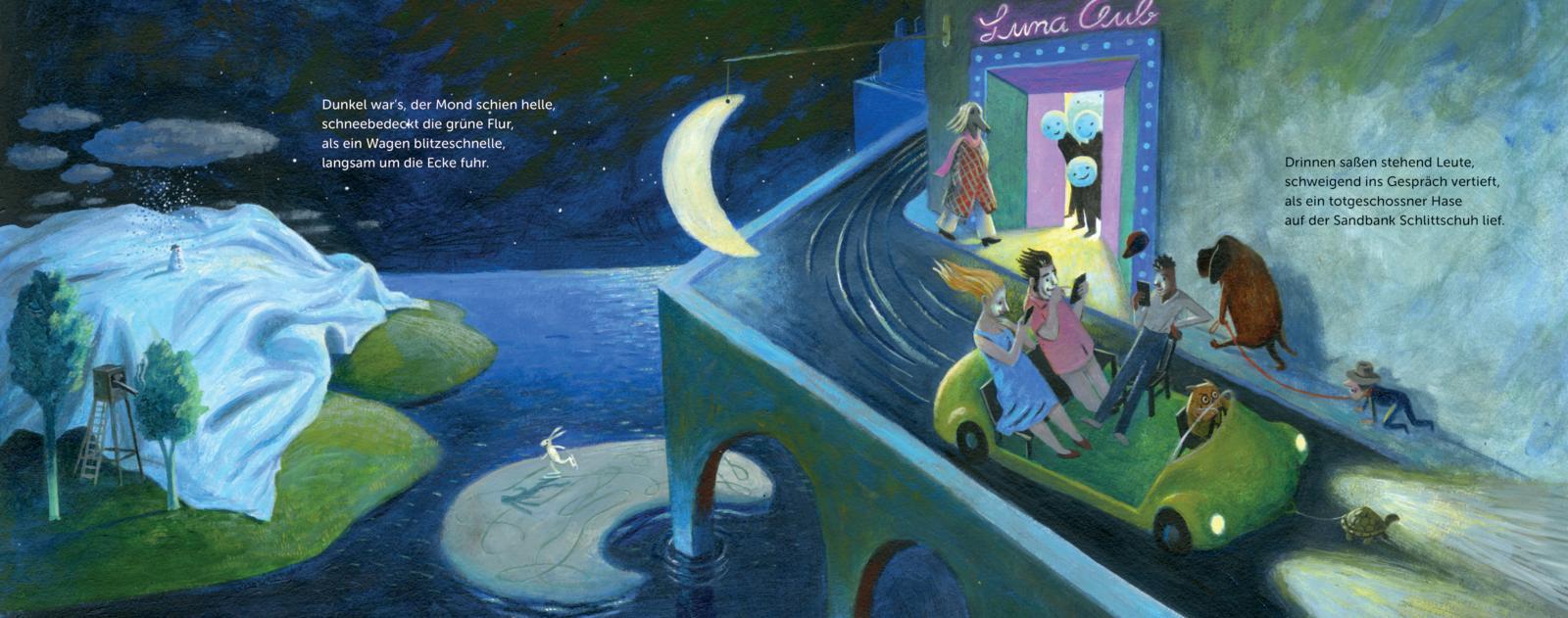 Beispielinhalt (Bild) Dunkel war's, der Mond schien helle