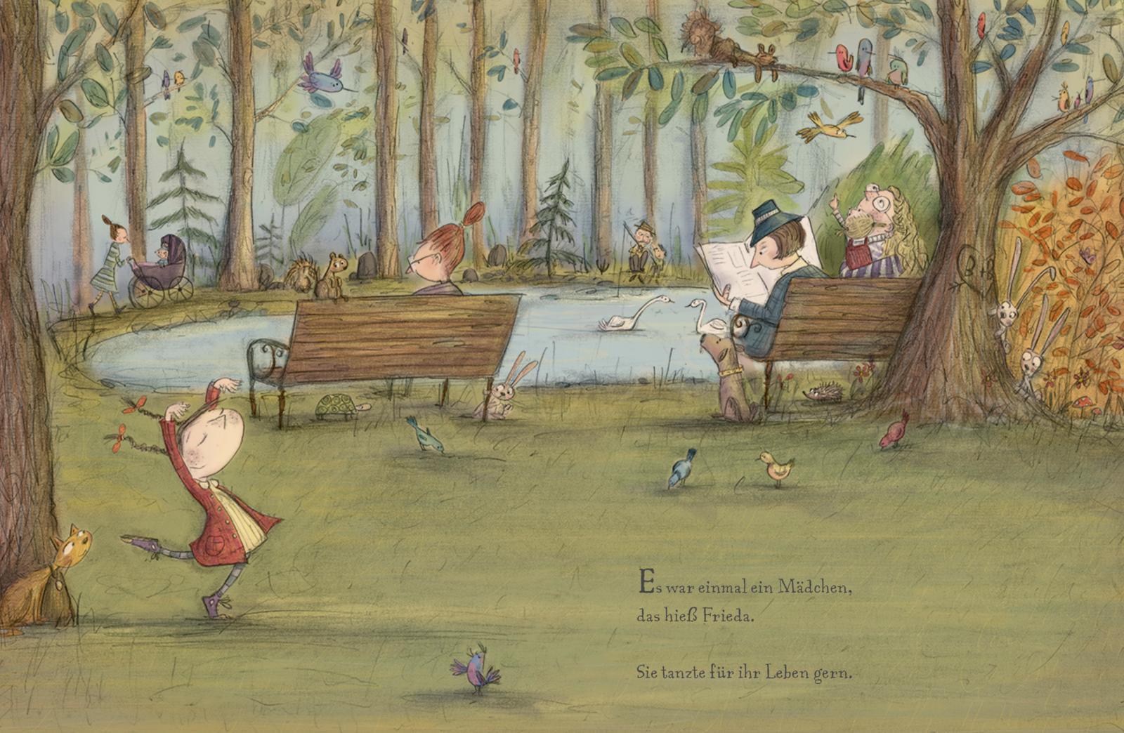 Beispielinhalt (Bild) Frieda tanzt