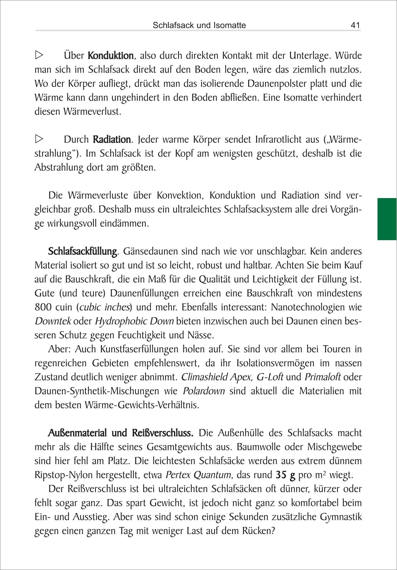 Beispielinhalt (Bild) Trekking ultraleicht