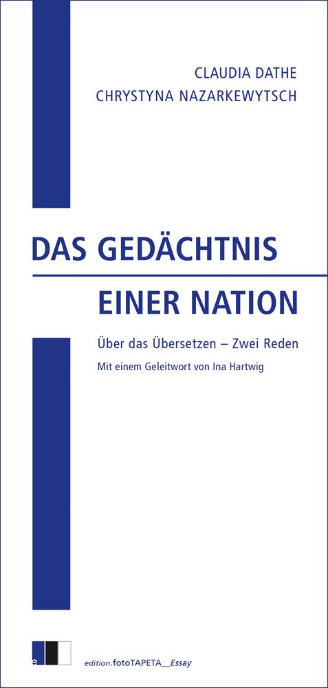Vorderes Coverbild Das Gedächtnis einer Nation