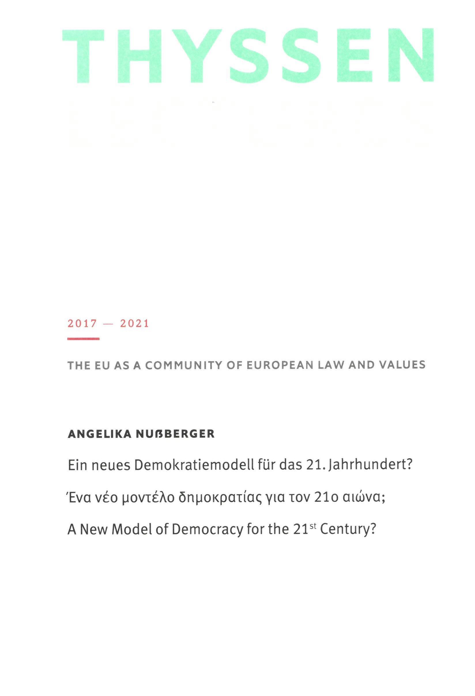 Vorderes Coverbild Ein neues Demokratiemodell für das 21. Jahrhundert?
