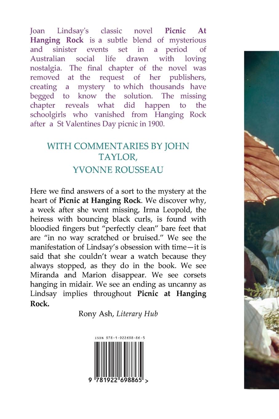 Rückseitencover The Secret of Hanging Rock