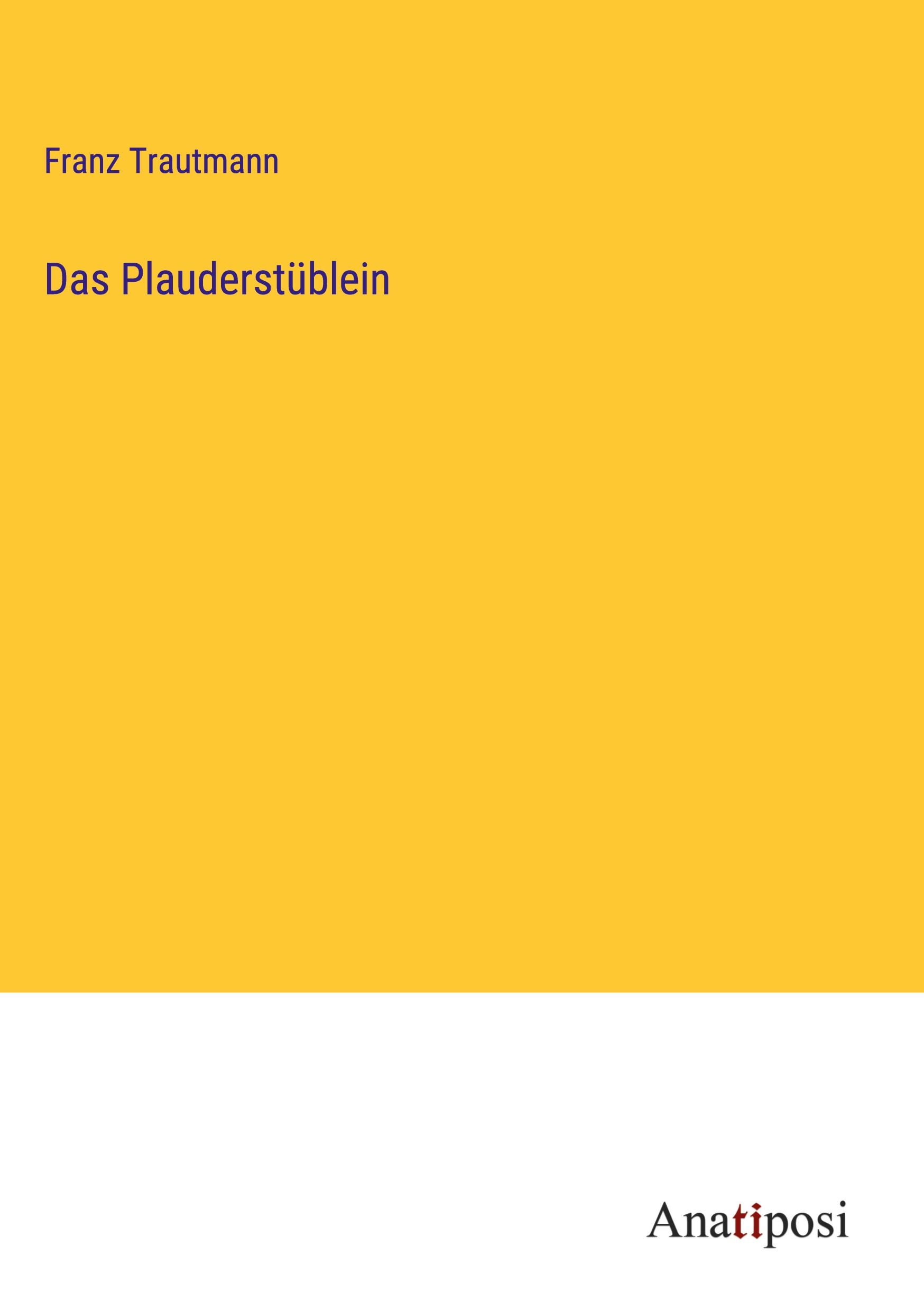 Vorderes Coverbild Das Plauderstüblein
