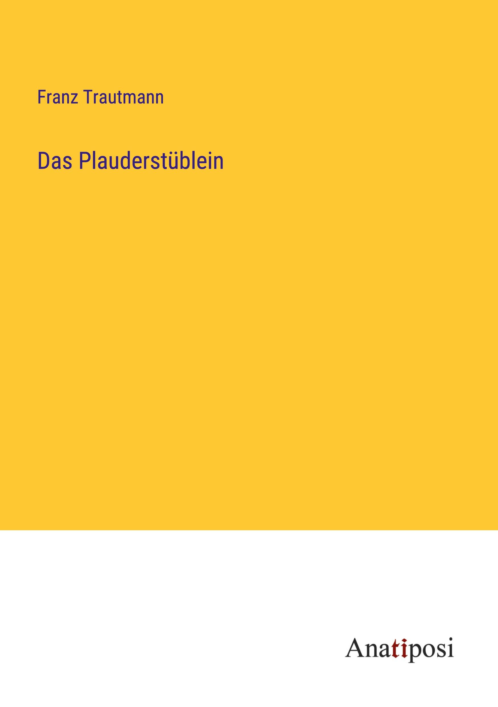 Vorderes Coverbild Das Plauderstüblein