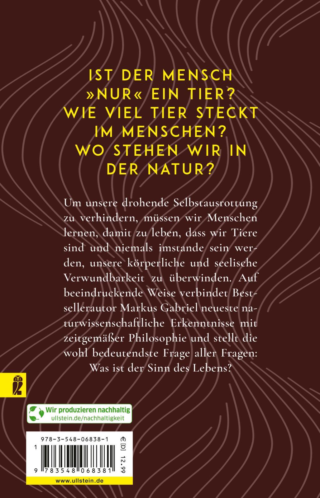 Rückseitencover Der Mensch als Tier