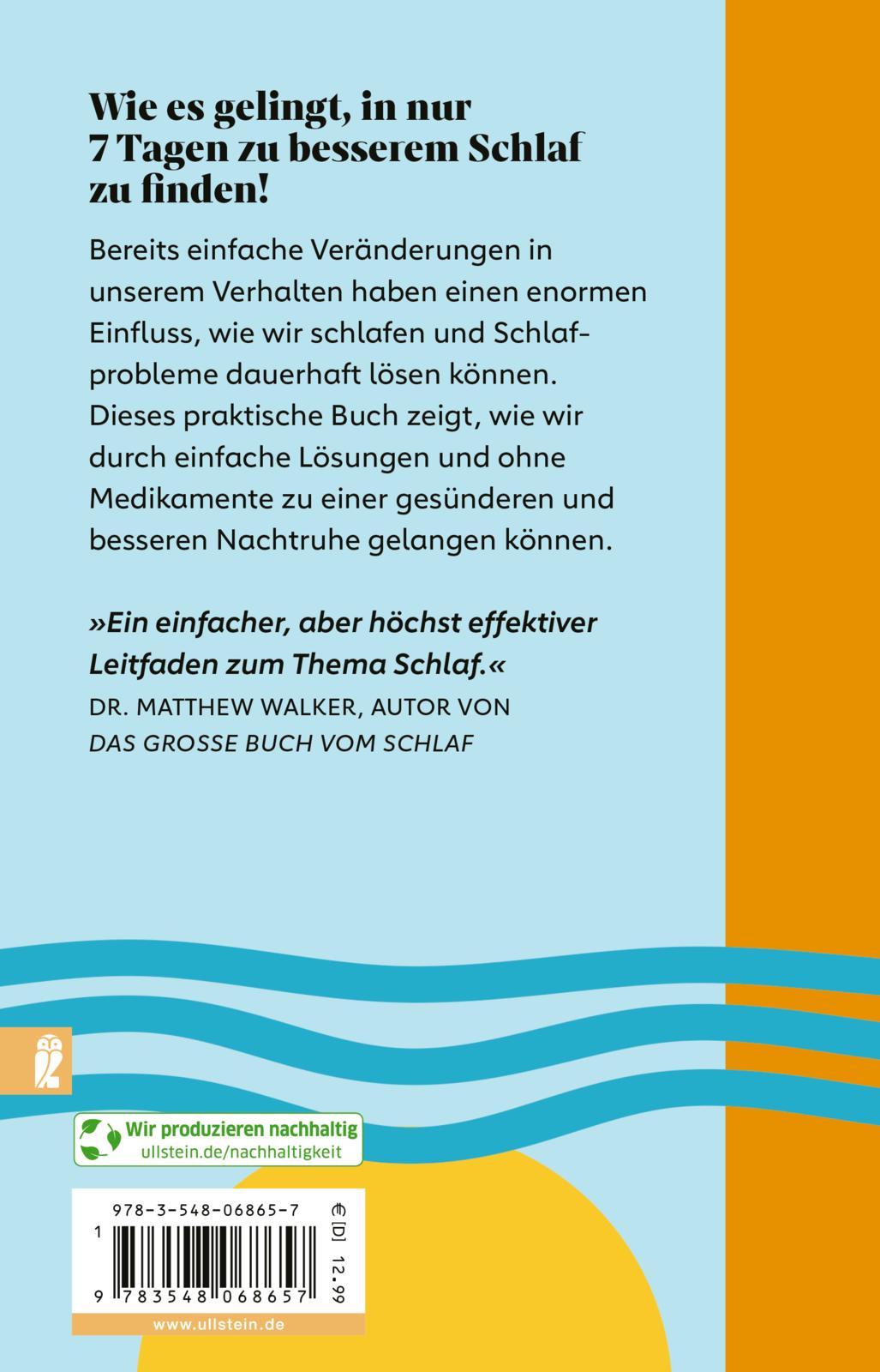 Rückseitencover Das 7-Tage-Rezept für guten Schlaf