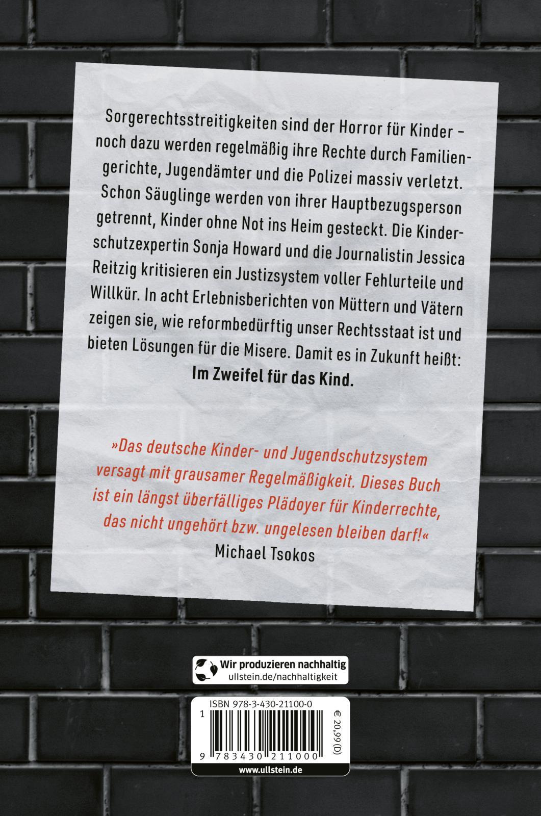 Rückseitencover Im Zweifel gegen das Kind