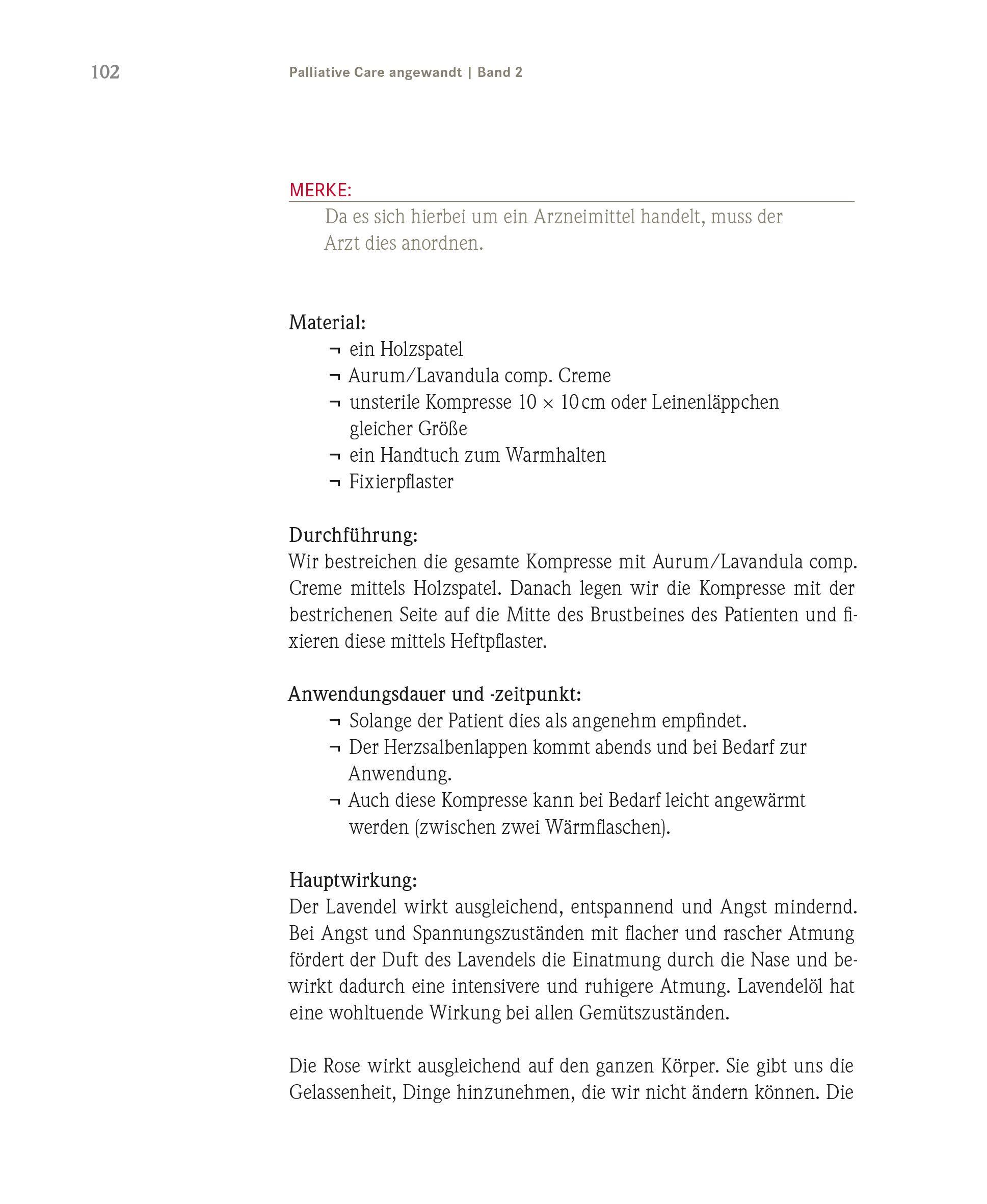 Beispielinhalt (Bild) Wickel und Auflagen