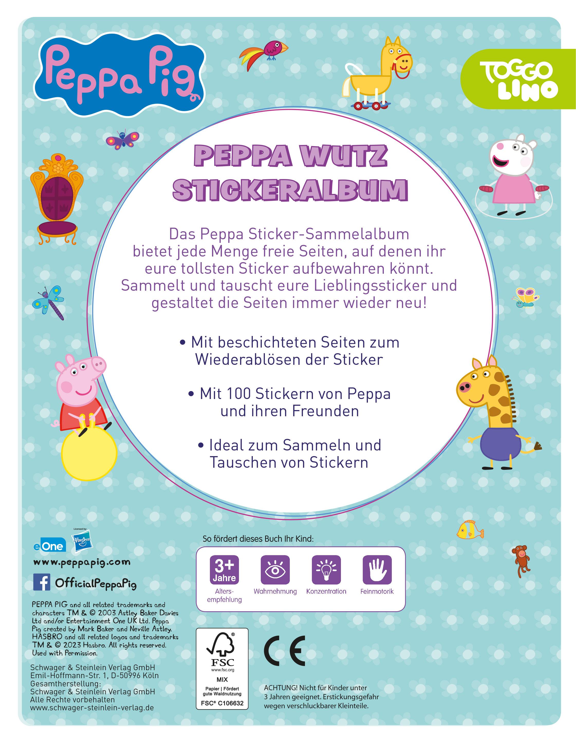 Rückseitencover Peppa Pig Mein Stickeralbum mit 100 Stickern