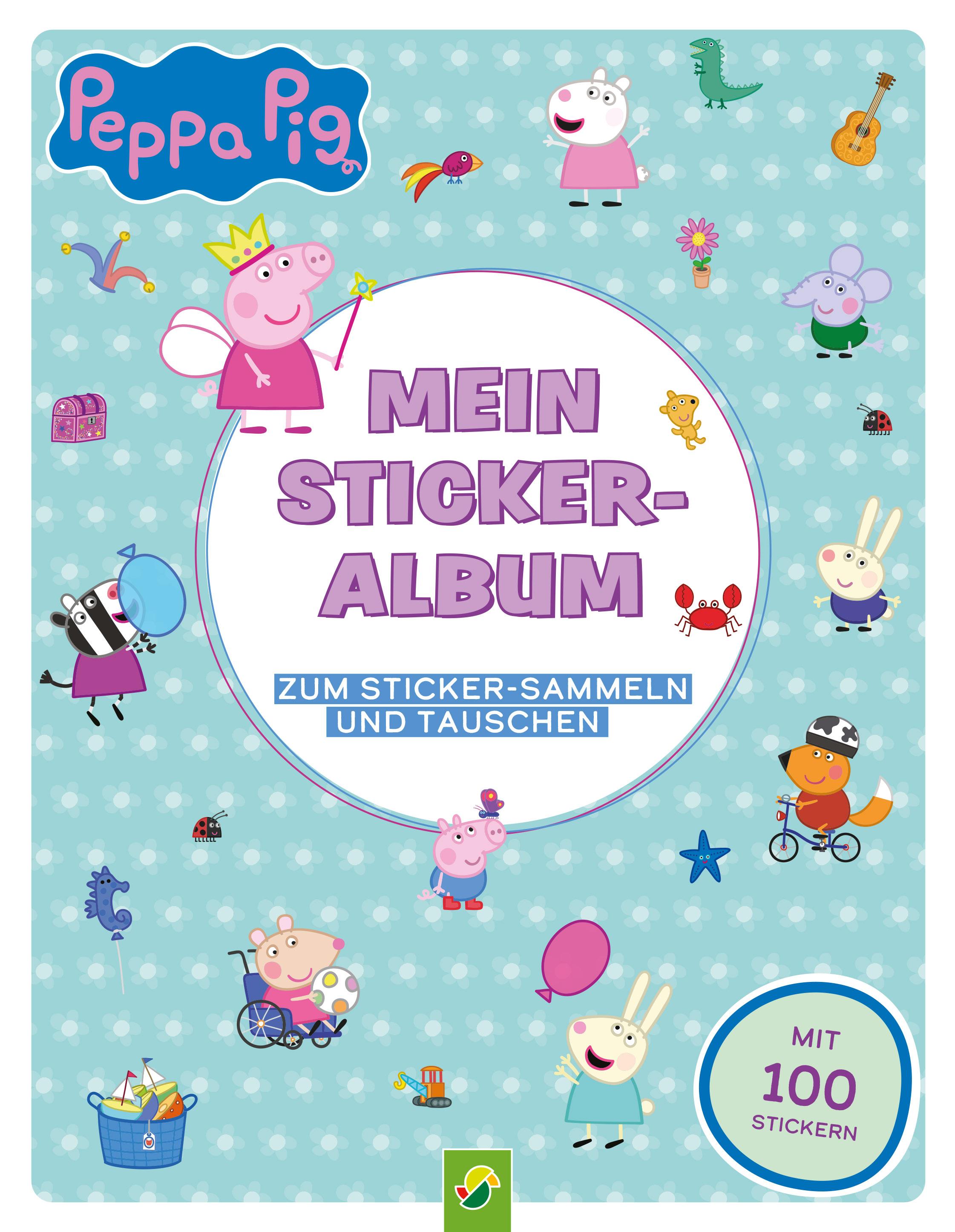 Vorderes Coverbild Peppa Pig Mein Stickeralbum mit 100 Stickern