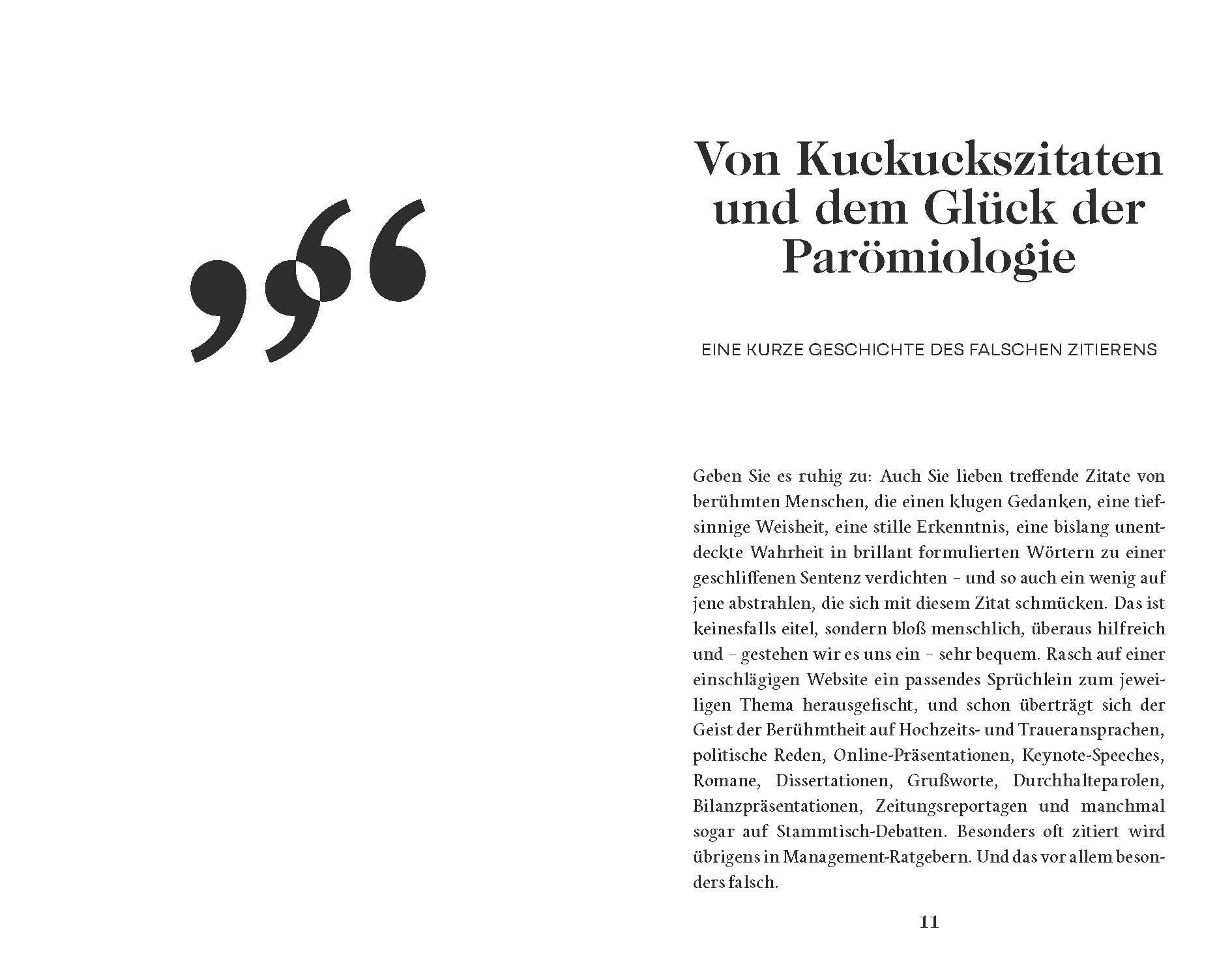 Beispielinhalt (Bild) Die besten falschesten Zitate aller Zeiten