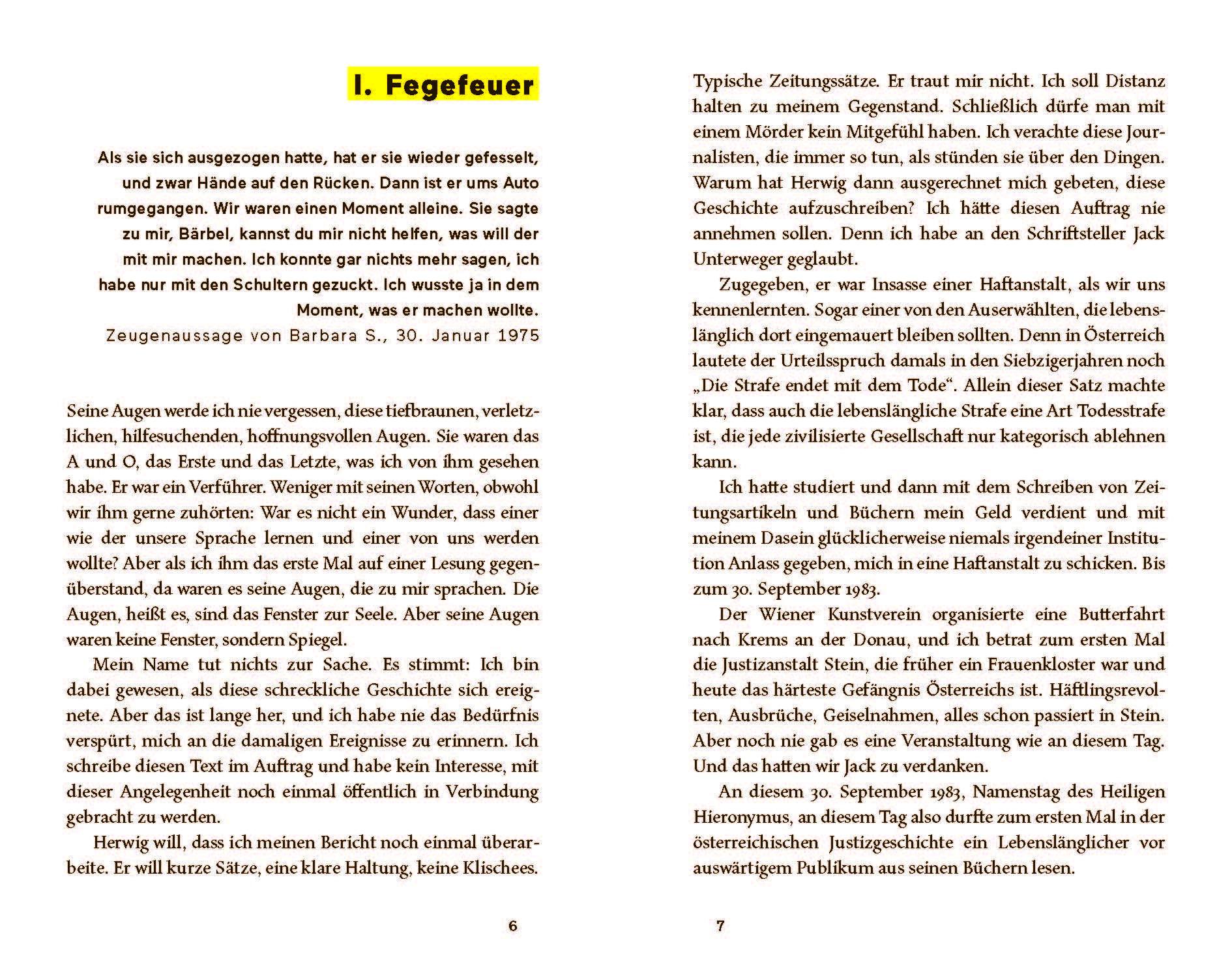 Beispielinhalt (Bild) Austrian Psycho Jack Unterweger