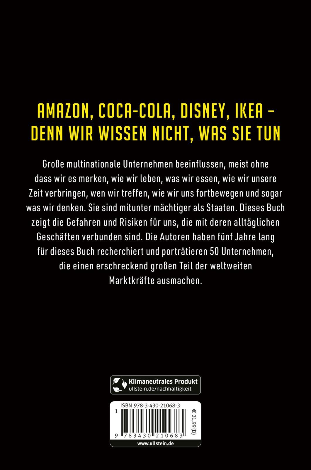 Rückseitencover Die 50 gefährlichsten Unternehmen der Welt