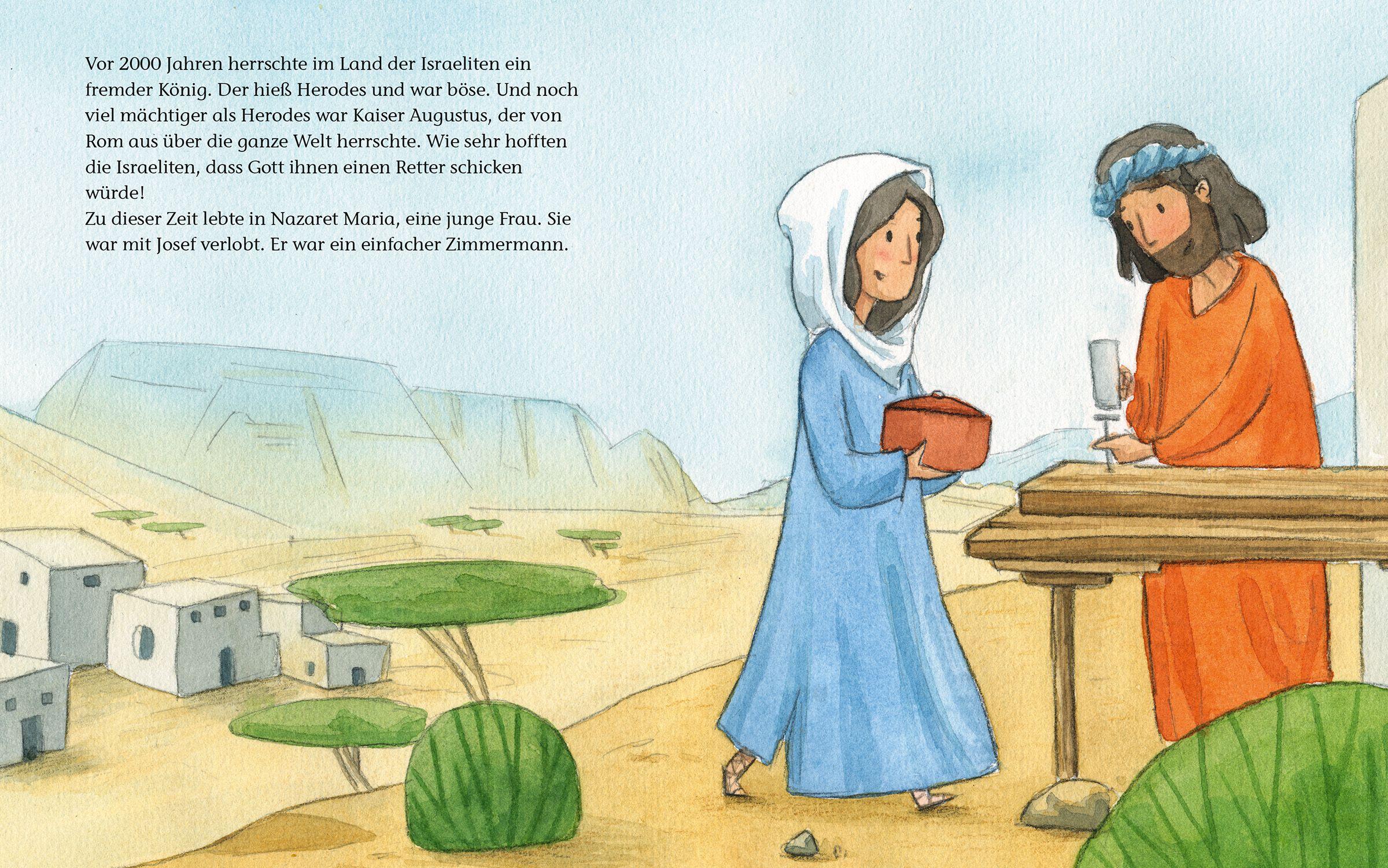 Beispielinhalt (Bild) Die Weihnachtsgeschichte (Pappbilderbuch)