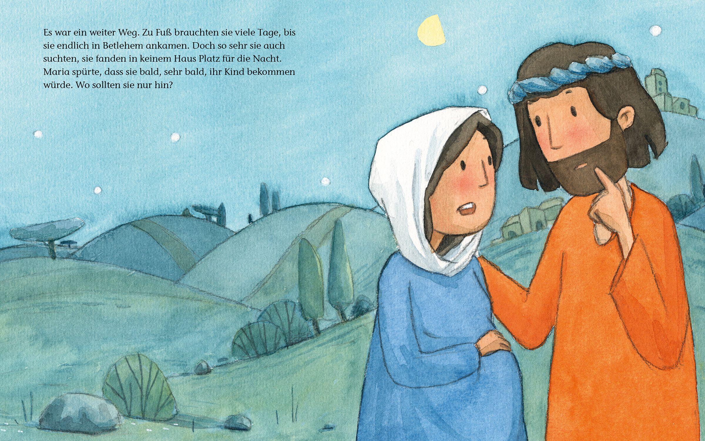 Beispielinhalt (Bild) Die Weihnachtsgeschichte (Pappbilderbuch)