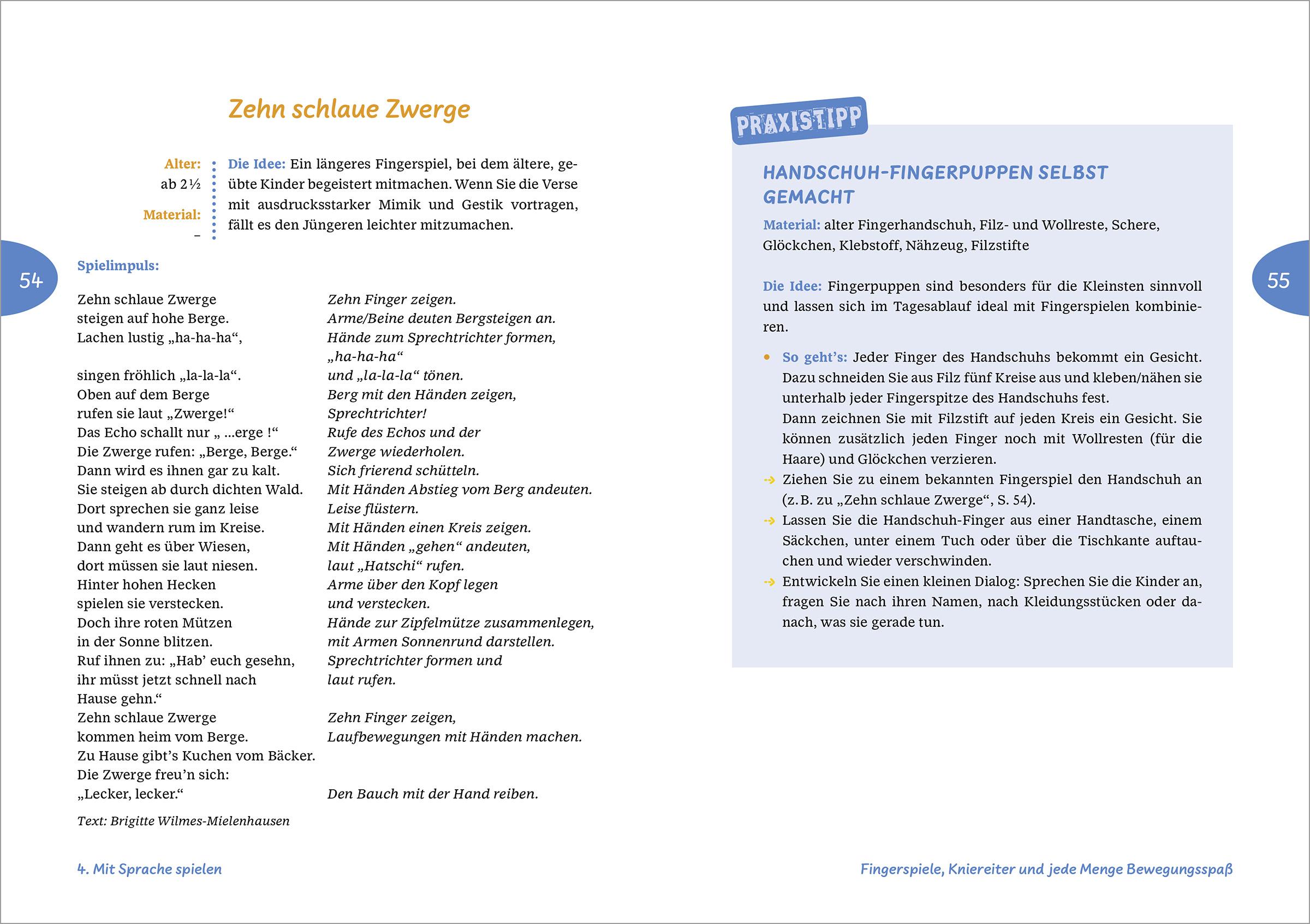 Beispielinhalt (Bild) Sprache erleben in der Krippe