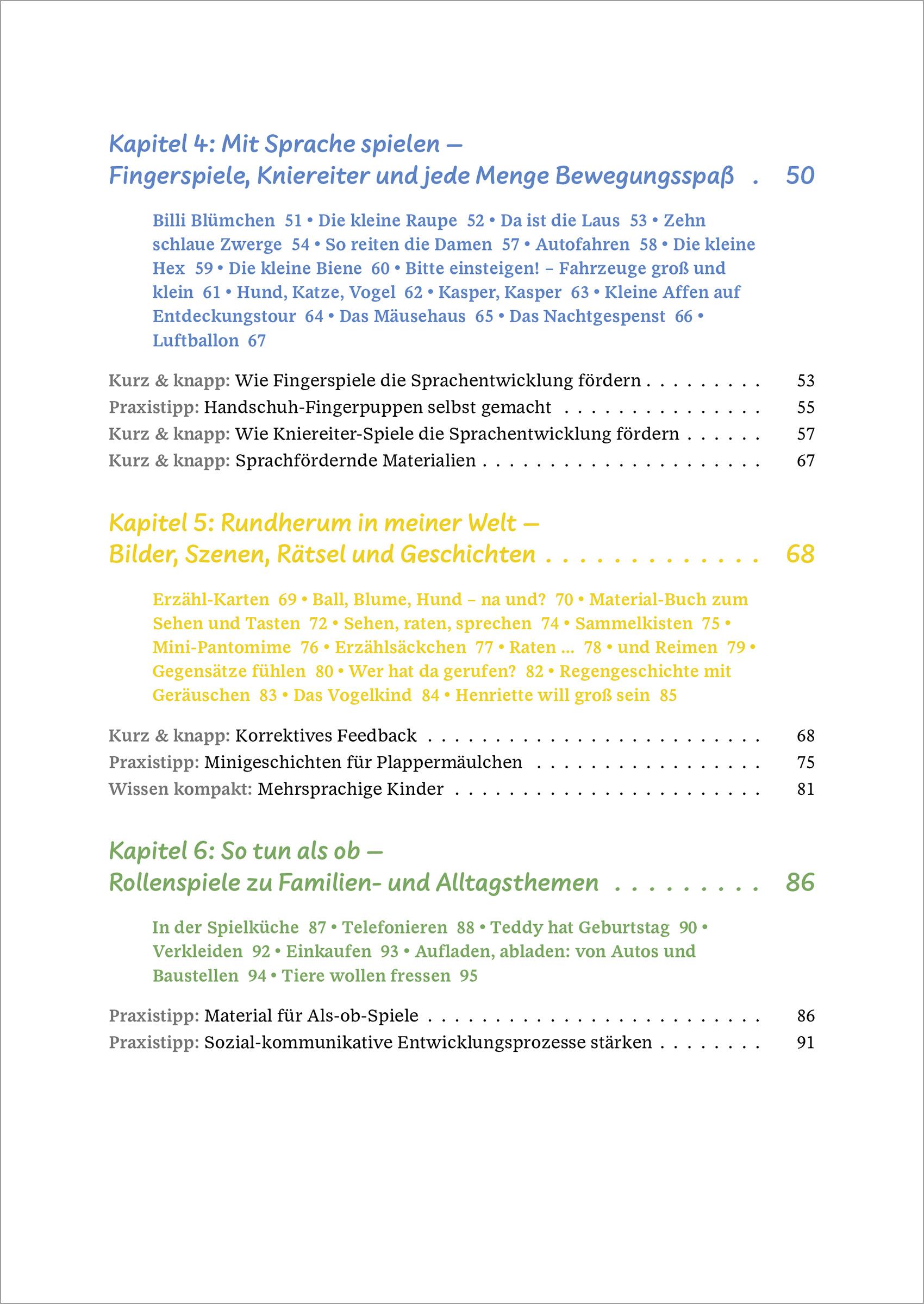 Beispielinhalt (Bild) Sprache erleben in der Krippe