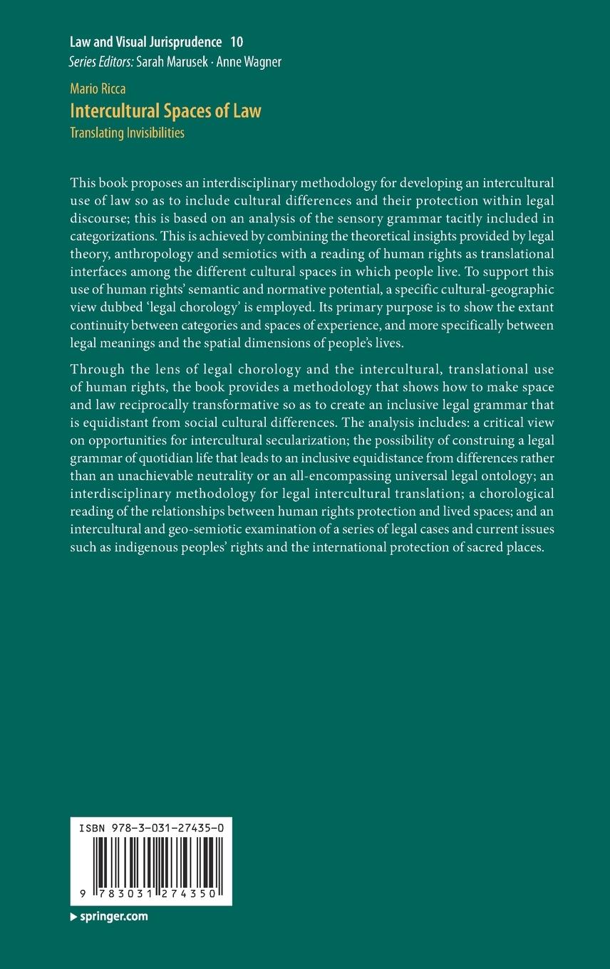 Rückseitencover Intercultural Spaces of Law