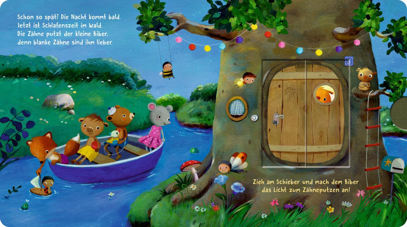 Beispielinhalt (Bild) Wo brennt Licht, wer schläft noch nicht?