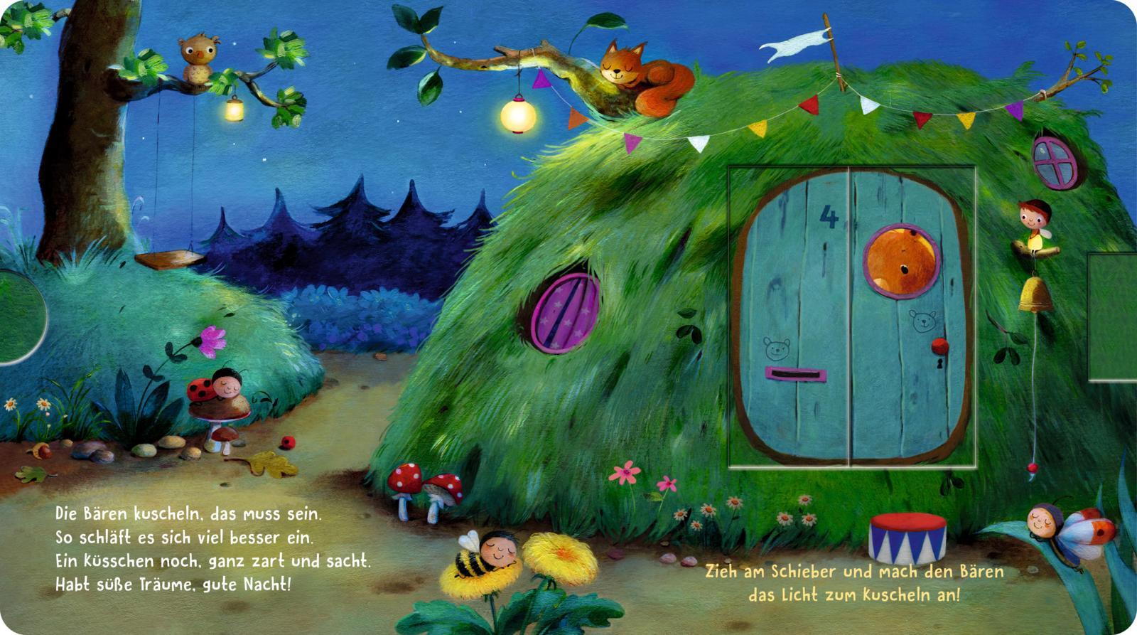 Beispielinhalt (Bild) Wo brennt Licht, wer schläft noch nicht?