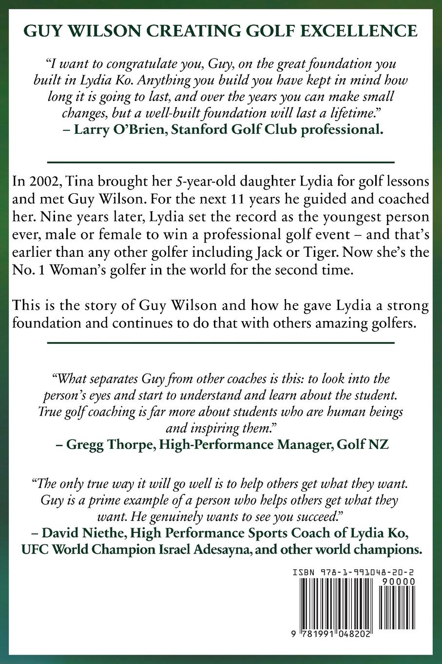 Rückseitencover Guy Wilson Creating Golf Excellence