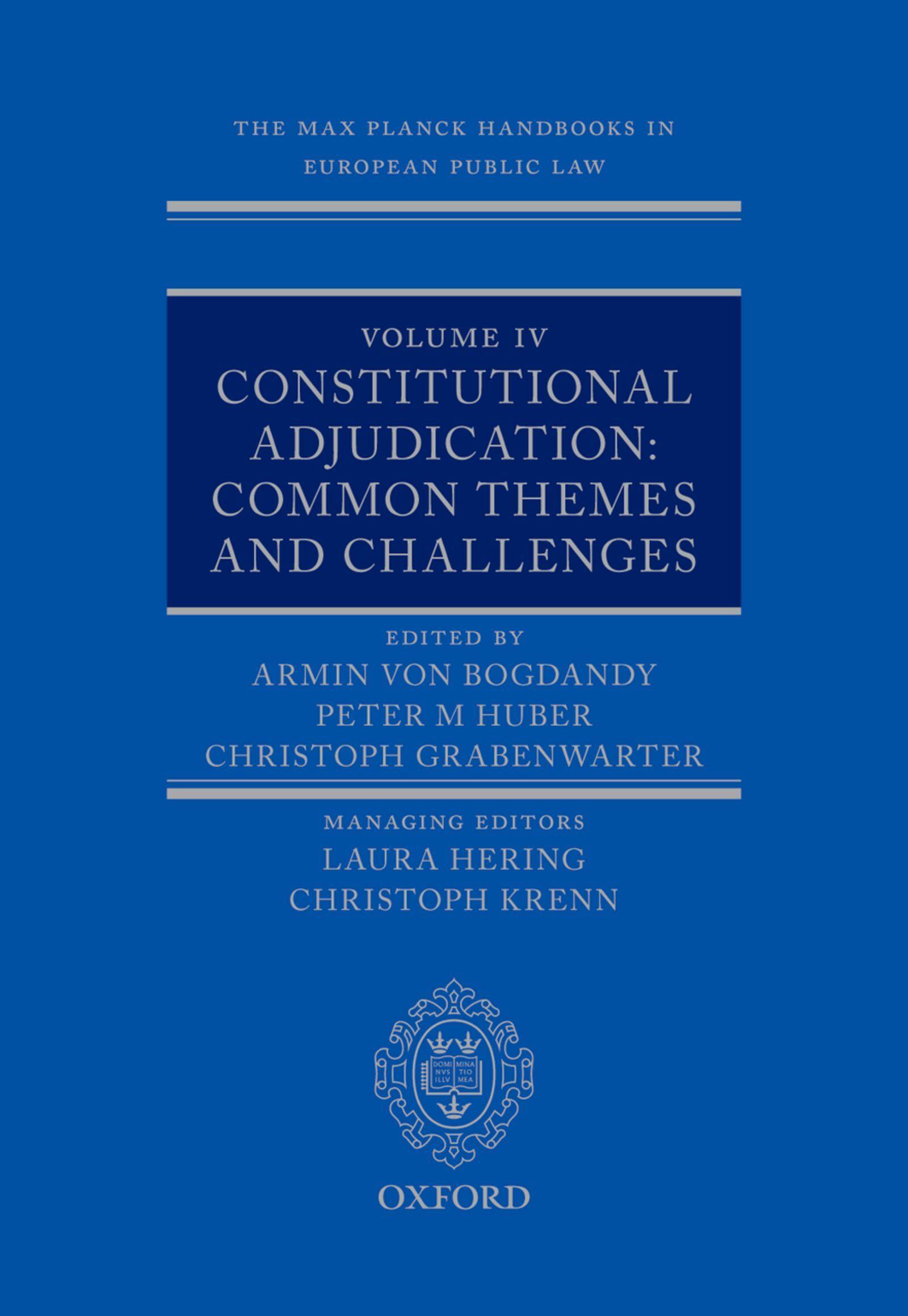 Vorderes Coverbild Max Planck Handbooks in European Public Law