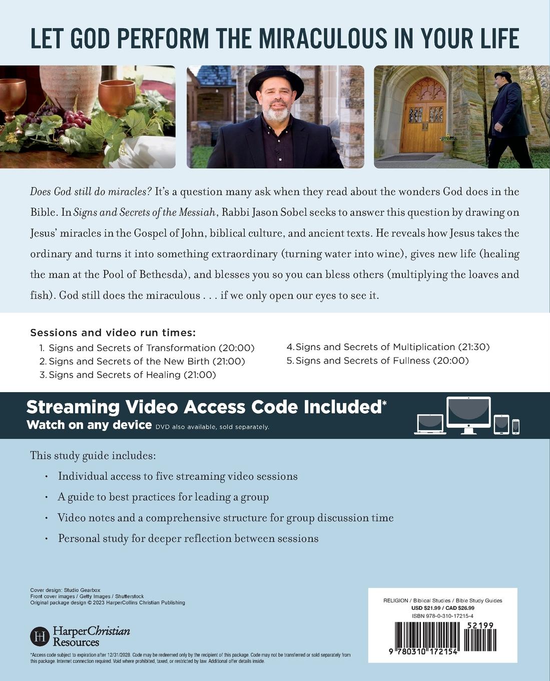 Rückseitencover Signs and Secrets of the Messiah Bible Study Guide Plus Streaming Video