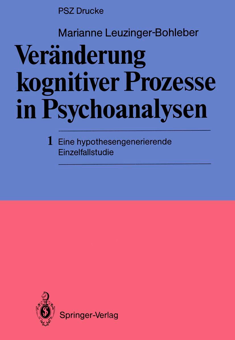 Vorderes Coverbild Veränderung kognitiver Prozesse in Psychoanalysen