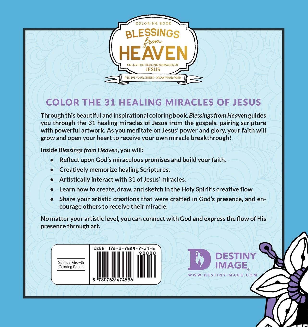 Rückseitencover Blessings from Heaven Adult Coloring Book