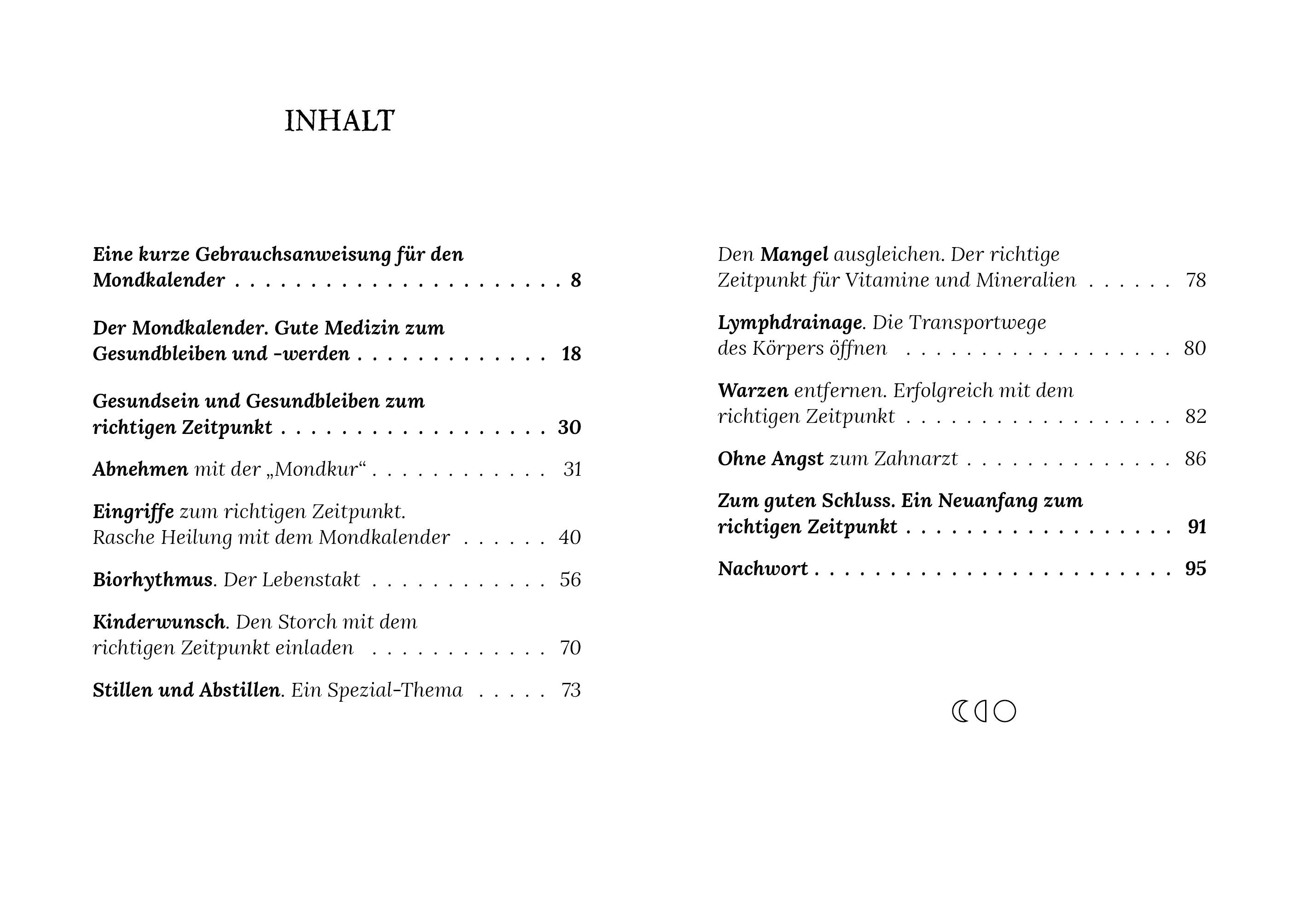 Beispielinhalt (Bild) Gesund mit der Kraft des Mondes