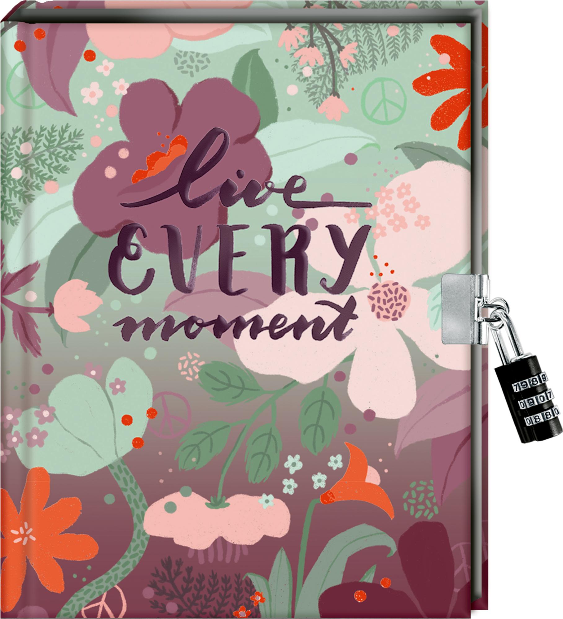 Vorderes Coverbild Tagebuch - Live every moment