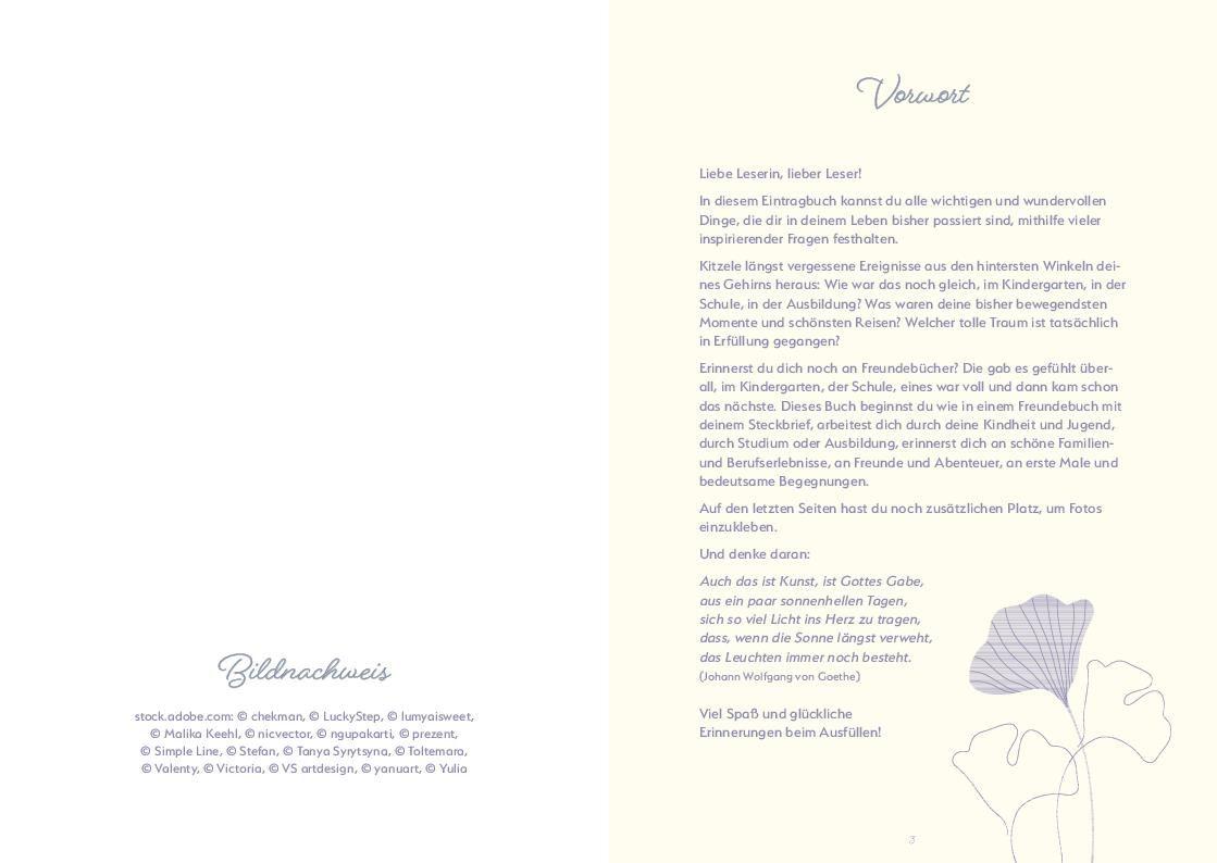 Beispielinhalt (Bild) Mein Leben - Die schönsten Momente