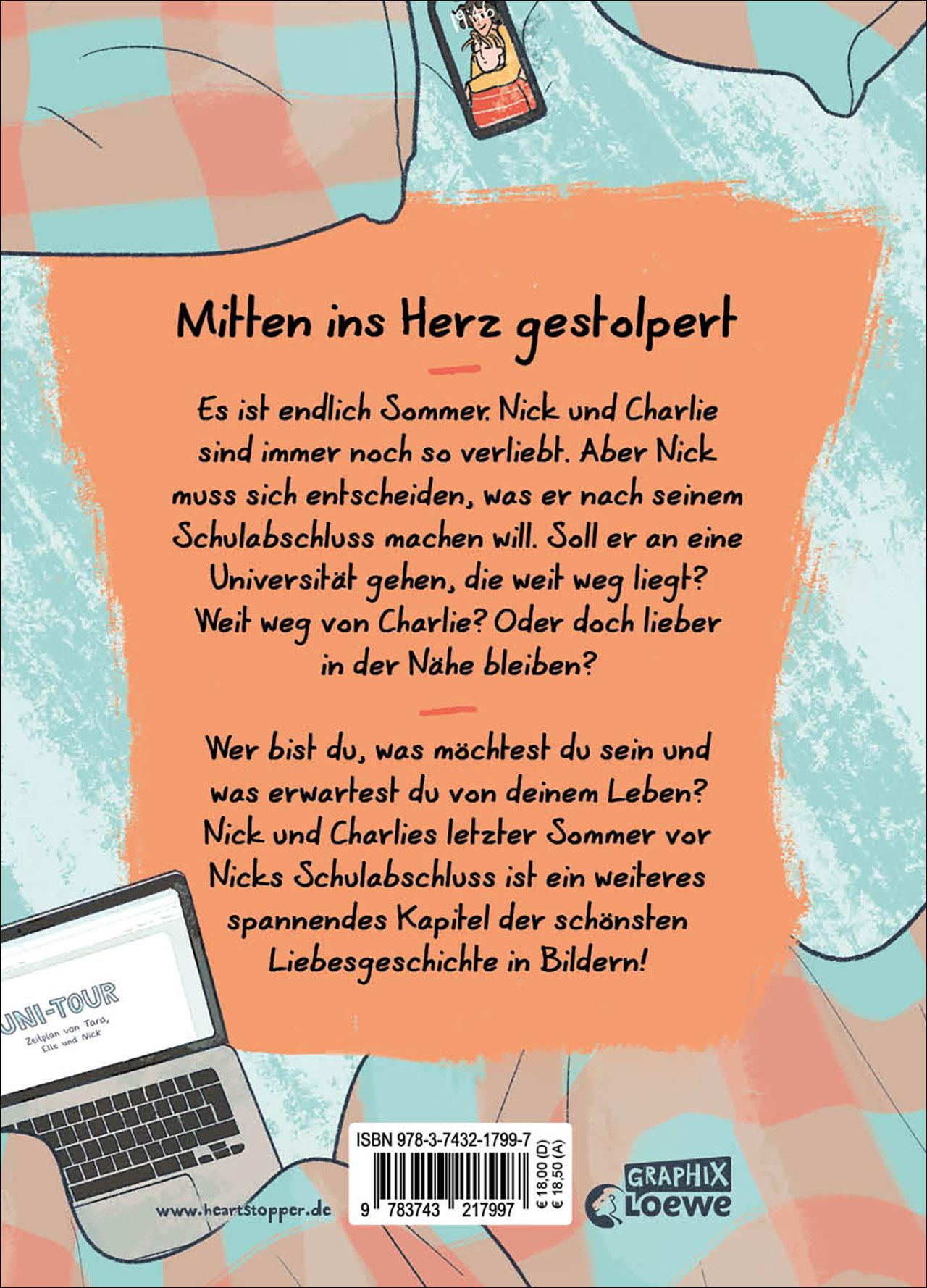 Rückseitencover Heartstopper Volume 5 (deutsche Hardcover-Ausgabe)