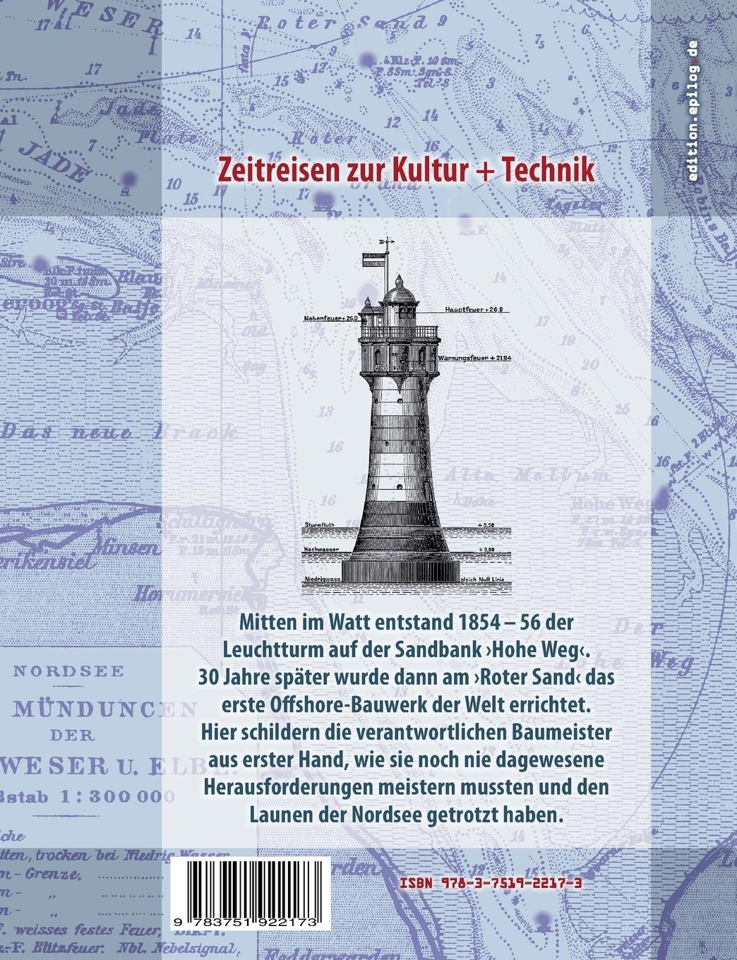 Rückseitencover Vom Bau der Leuchttürme Roter Sand und Hohe Weg