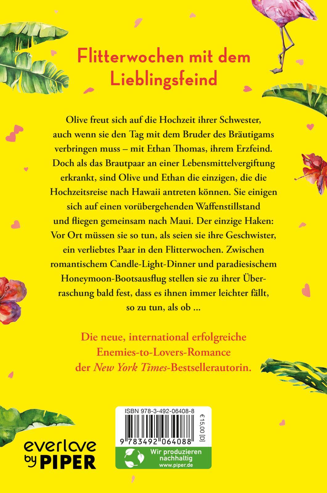 Rückseitencover The Unhoneymooners - Sie können sich nicht ausstehen und fliegen gemeinsam in die Flitterwochen