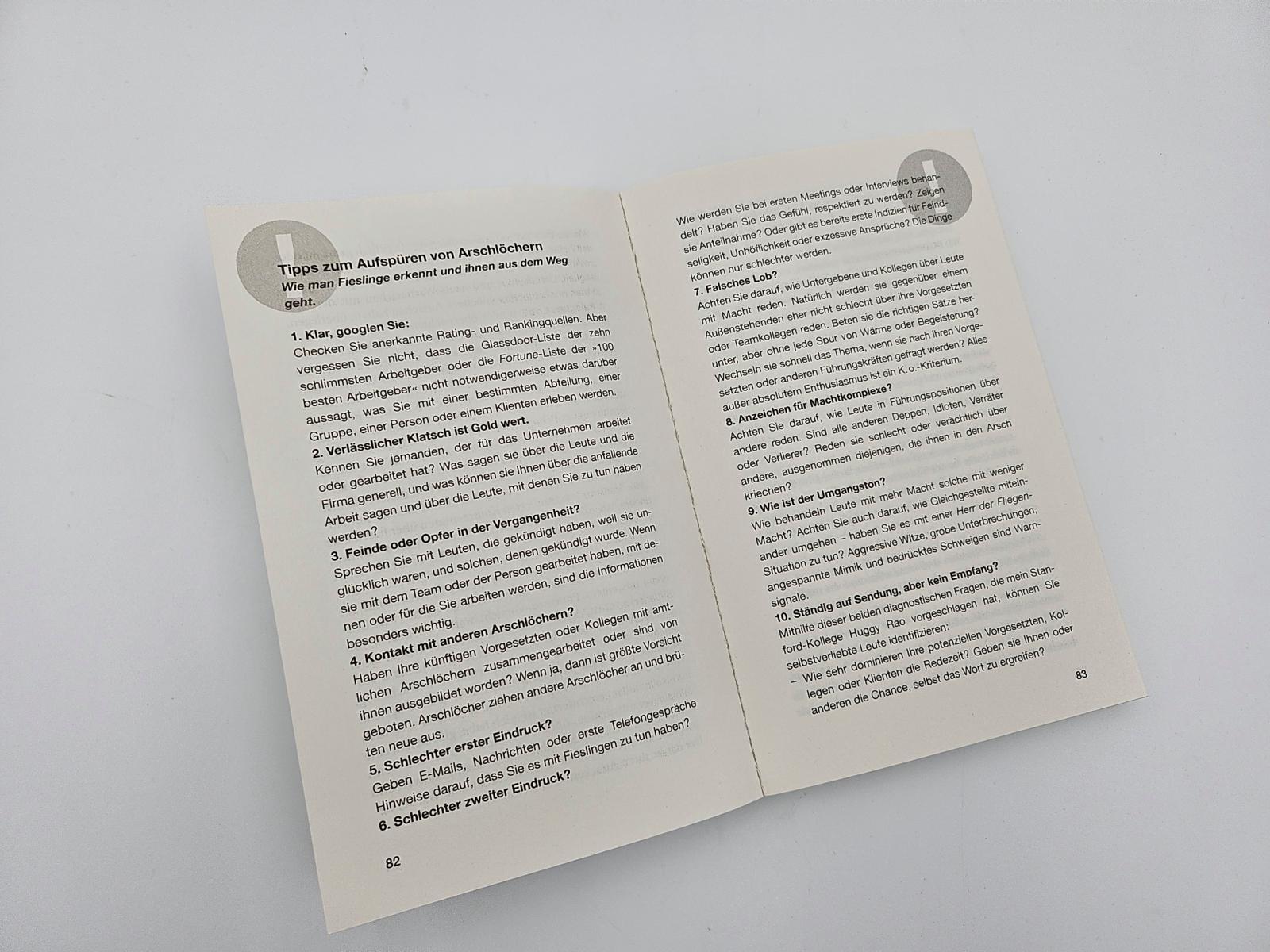 Beispielinhalt (Bild) Überleben unter Arschlöchern