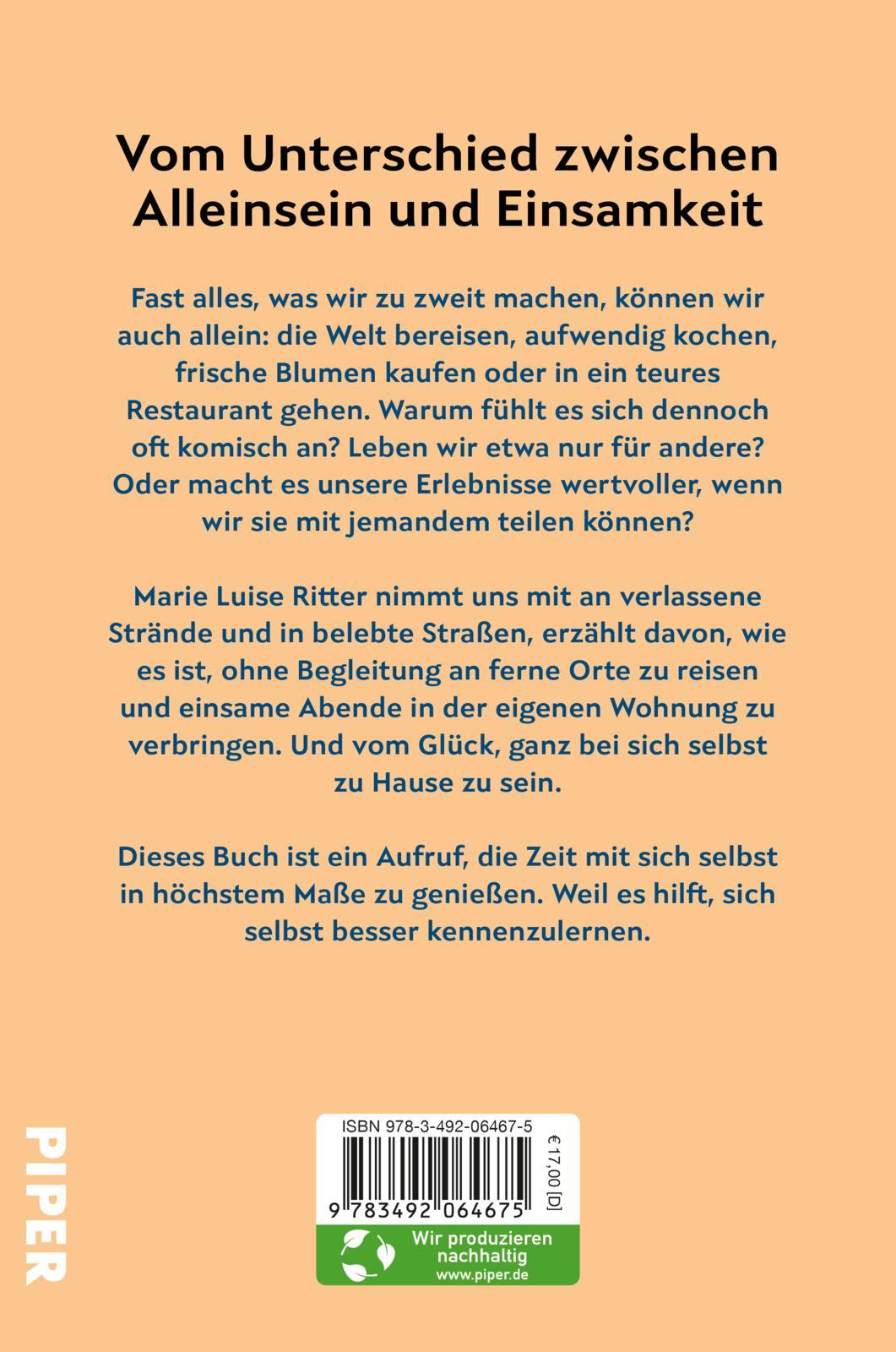 Rückseitencover Vom Glück, allein zu sein