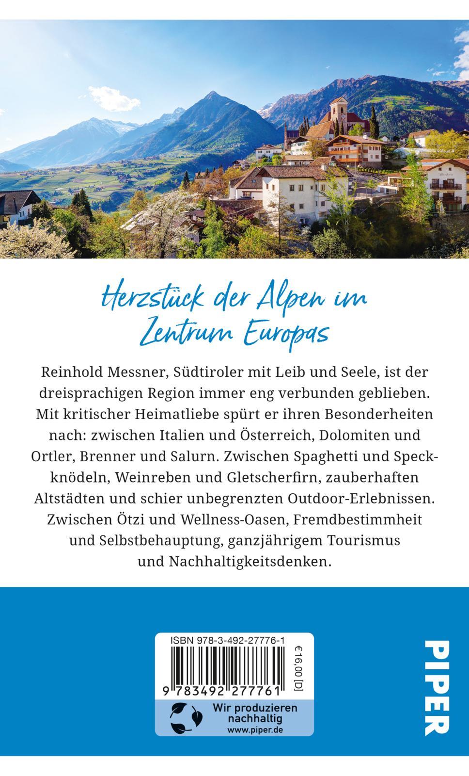 Rückseitencover Gebrauchsanweisung für Südtirol