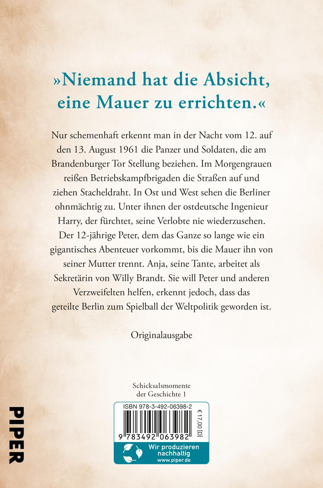 Rückseitencover Die gespaltene Stadt