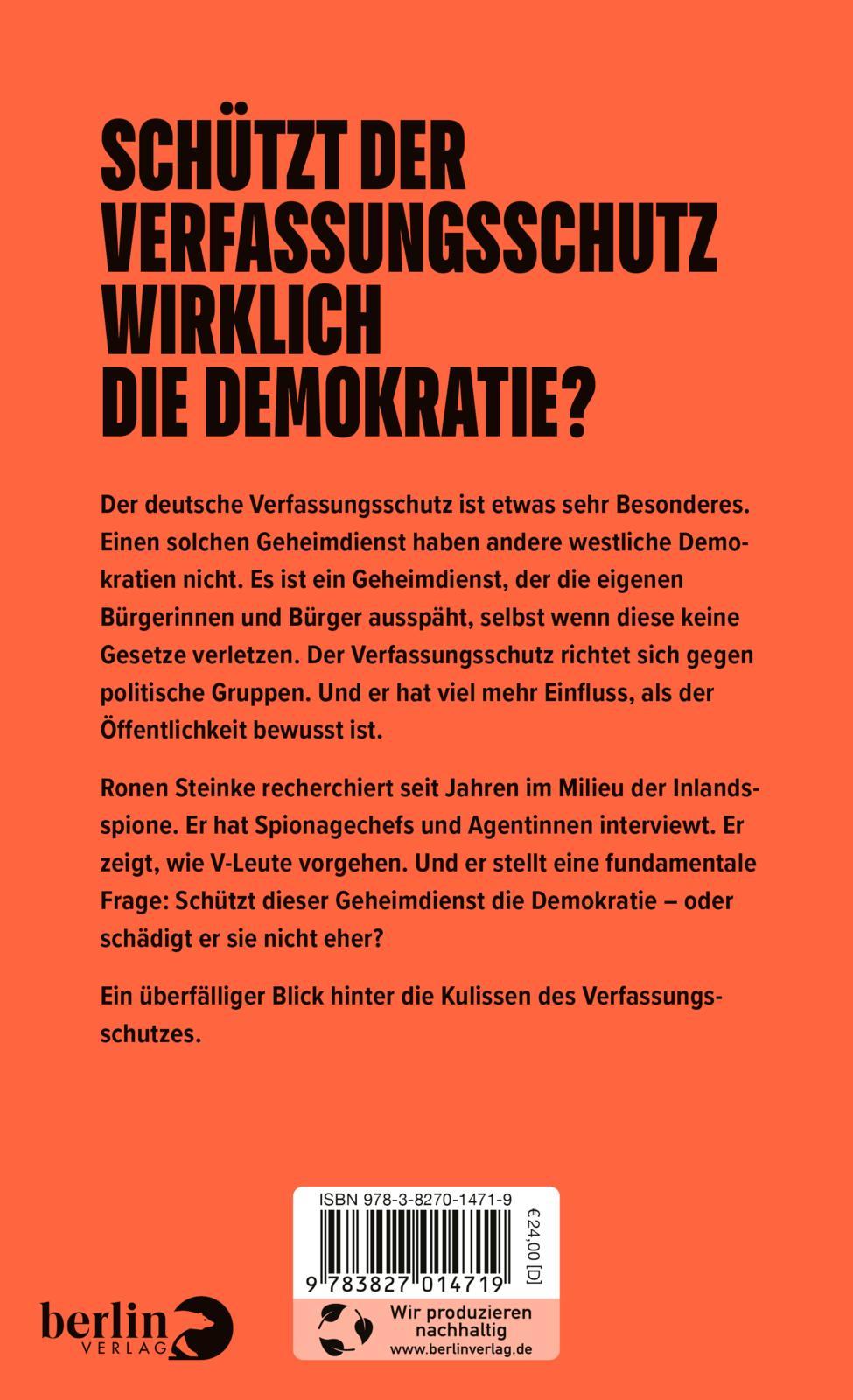 Rückseitencover Verfassungsschutz