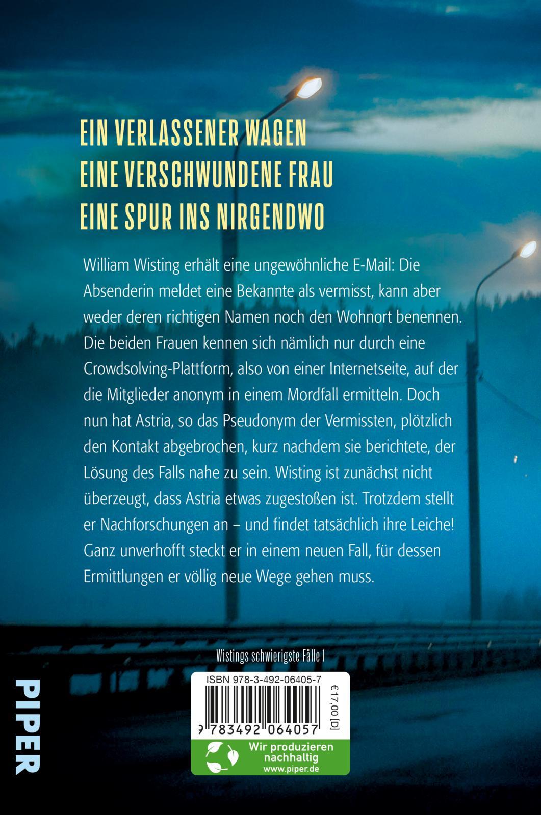 Rückseitencover Wisting und die Tote am Wegesrand