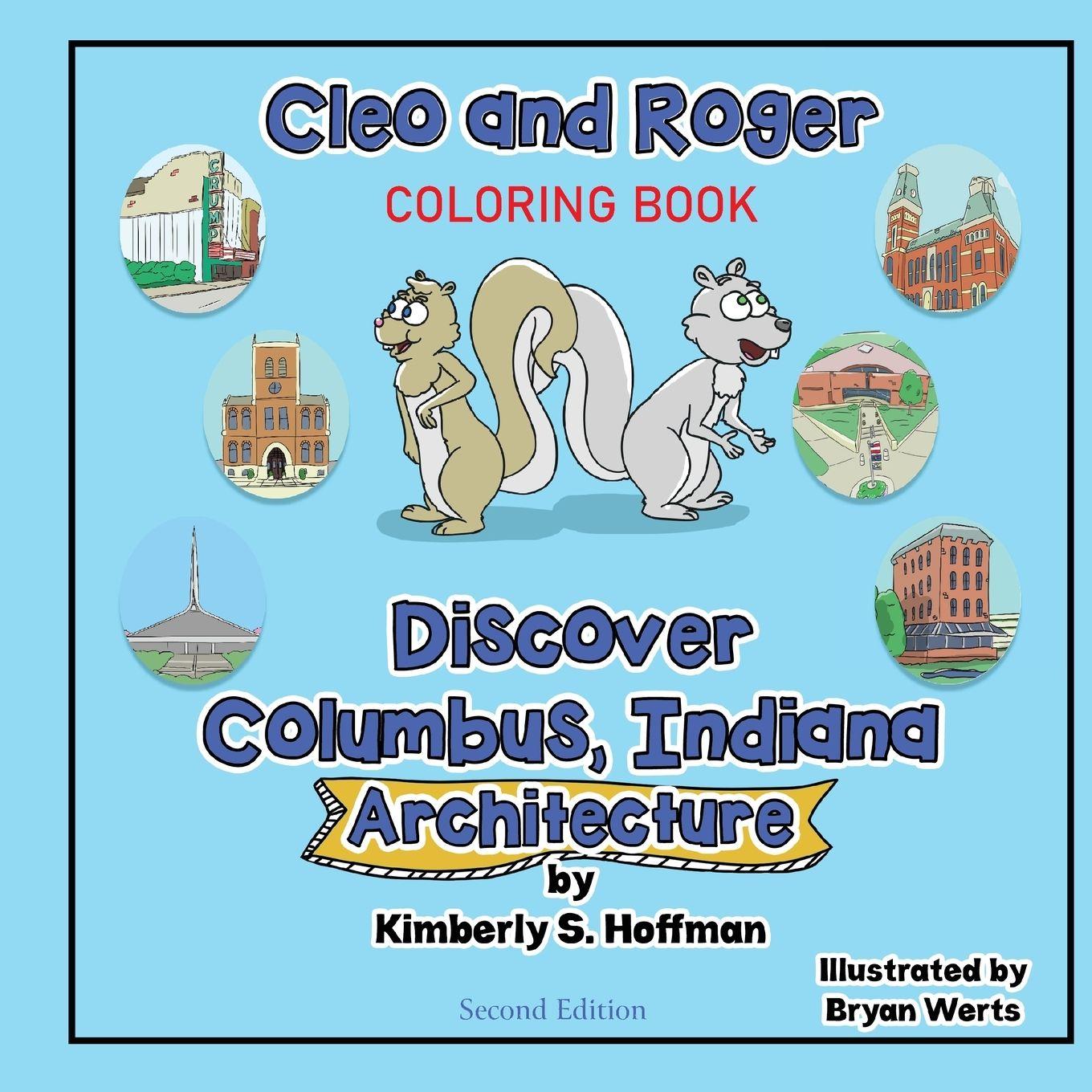 Vorderes Coverbild Cleo and Roger Discover Columbus, Indiana - Architecture (coloring book)