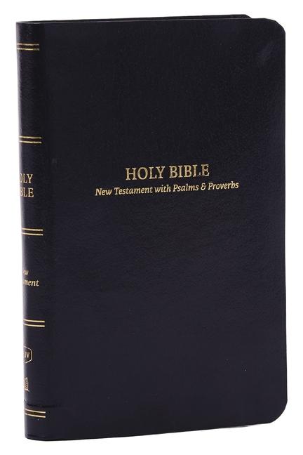 Vorderes Coverbild KJV Holy Bible: Pocket New Testament with Psalms and Proverbs, Black Leatherflex, Red Letter, Comfort Print: King James Version