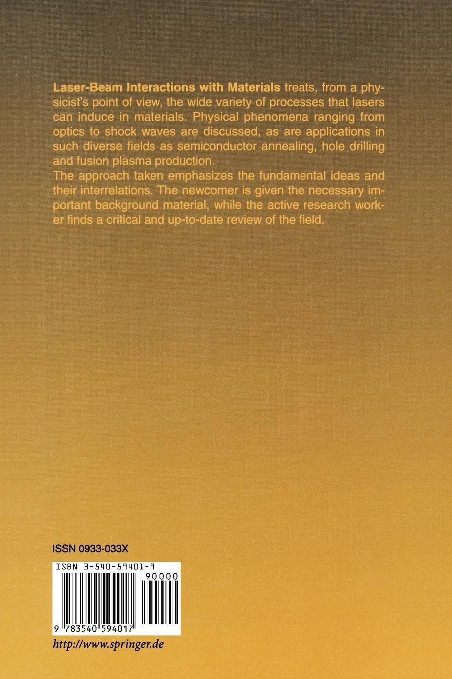 Rückseitencover Laser-Beam Interactions with Materials
