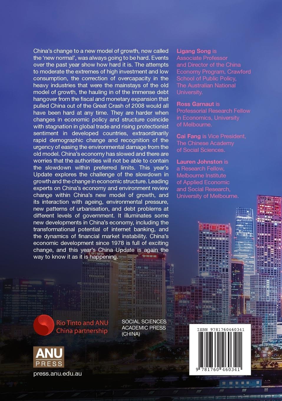 Rückseitencover China's New Sources of Economic Growth, Vol. 1: Reform, Resources and Climate Change