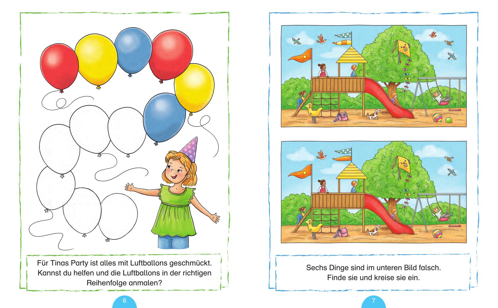 Beispielinhalt (Bild) Mein superschlaues Vorschulbuch - Konzentration und Wahrnehmung
