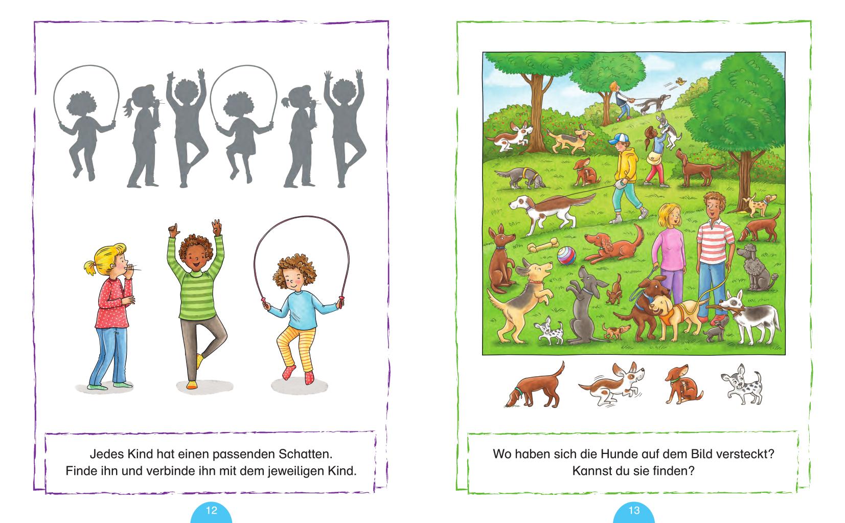 Beispielinhalt (Bild) Mein superschlaues Vorschulbuch - Konzentration und Wahrnehmung