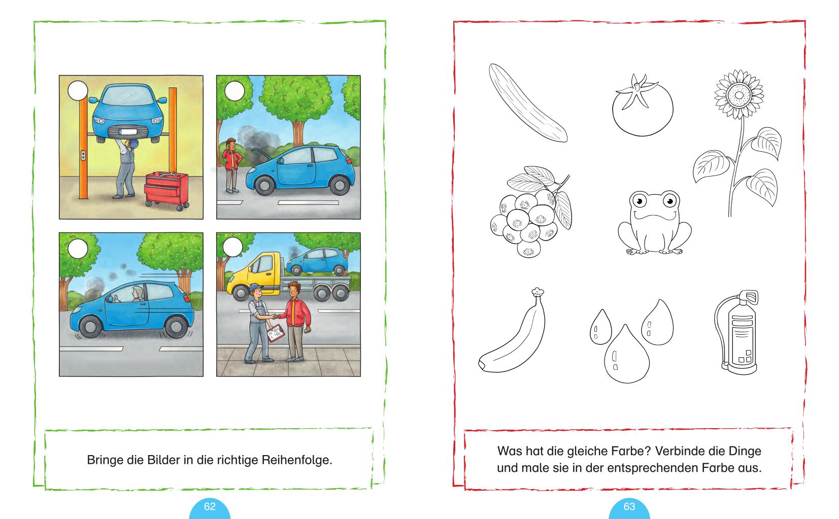Beispielinhalt (Bild) Mein superschlaues Vorschulbuch - Konzentration und Wahrnehmung