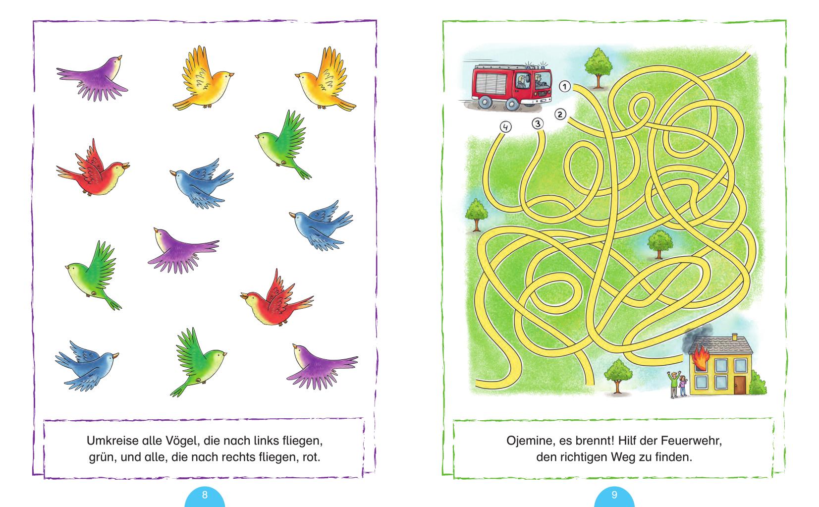 Beispielinhalt (Bild) Mein superschlaues Vorschulbuch - Konzentration und Wahrnehmung